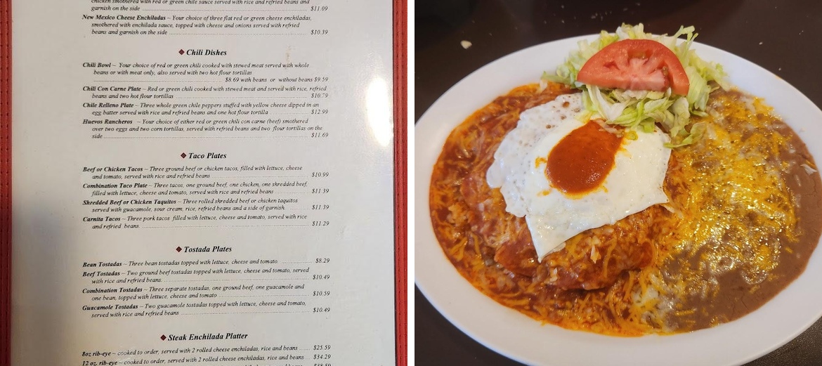 Jalisco Cafe Menu