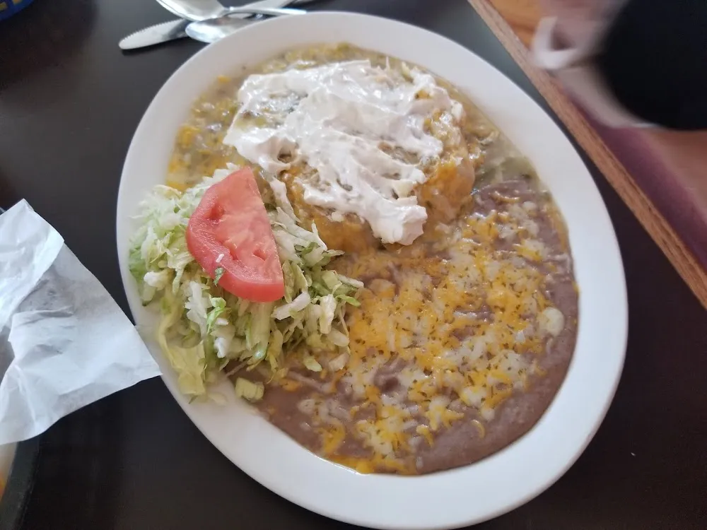 Combination Plate 2 Tacos an Enchilada Chili Relleno Rice and Beans